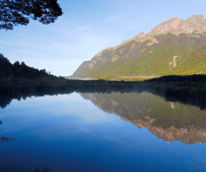 Visit the Mirror Lakes in Fiordland